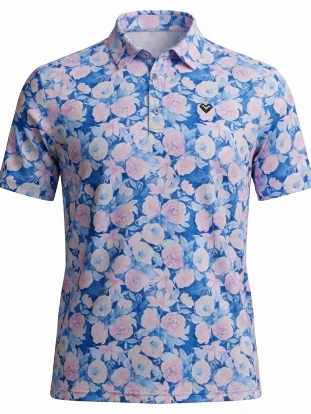 Bad Birdie Coachella floral golf polo, small
